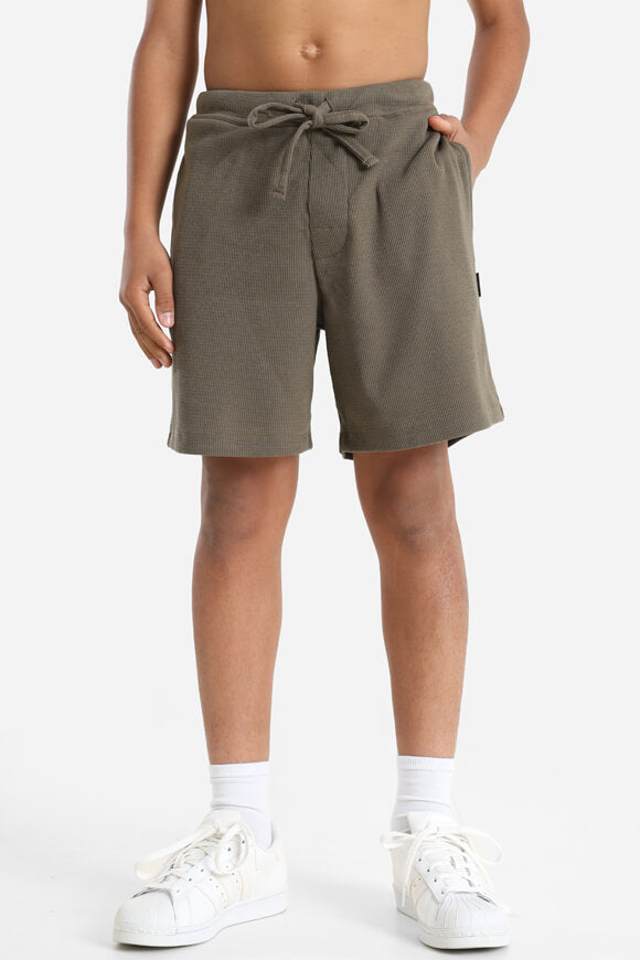 Structured fabric shorts - Olive