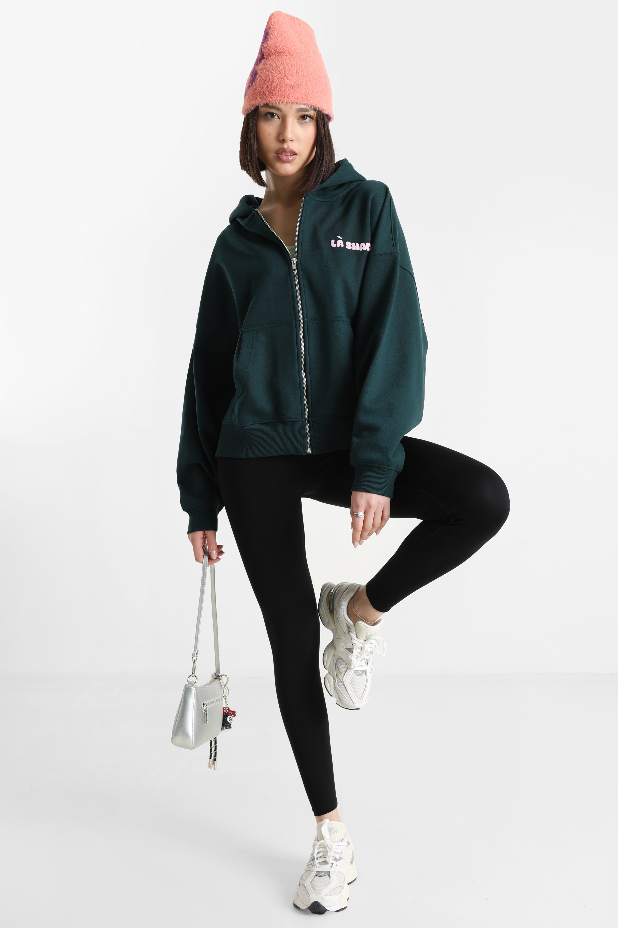 Kapuzensweatjacke - Dunkelgrün