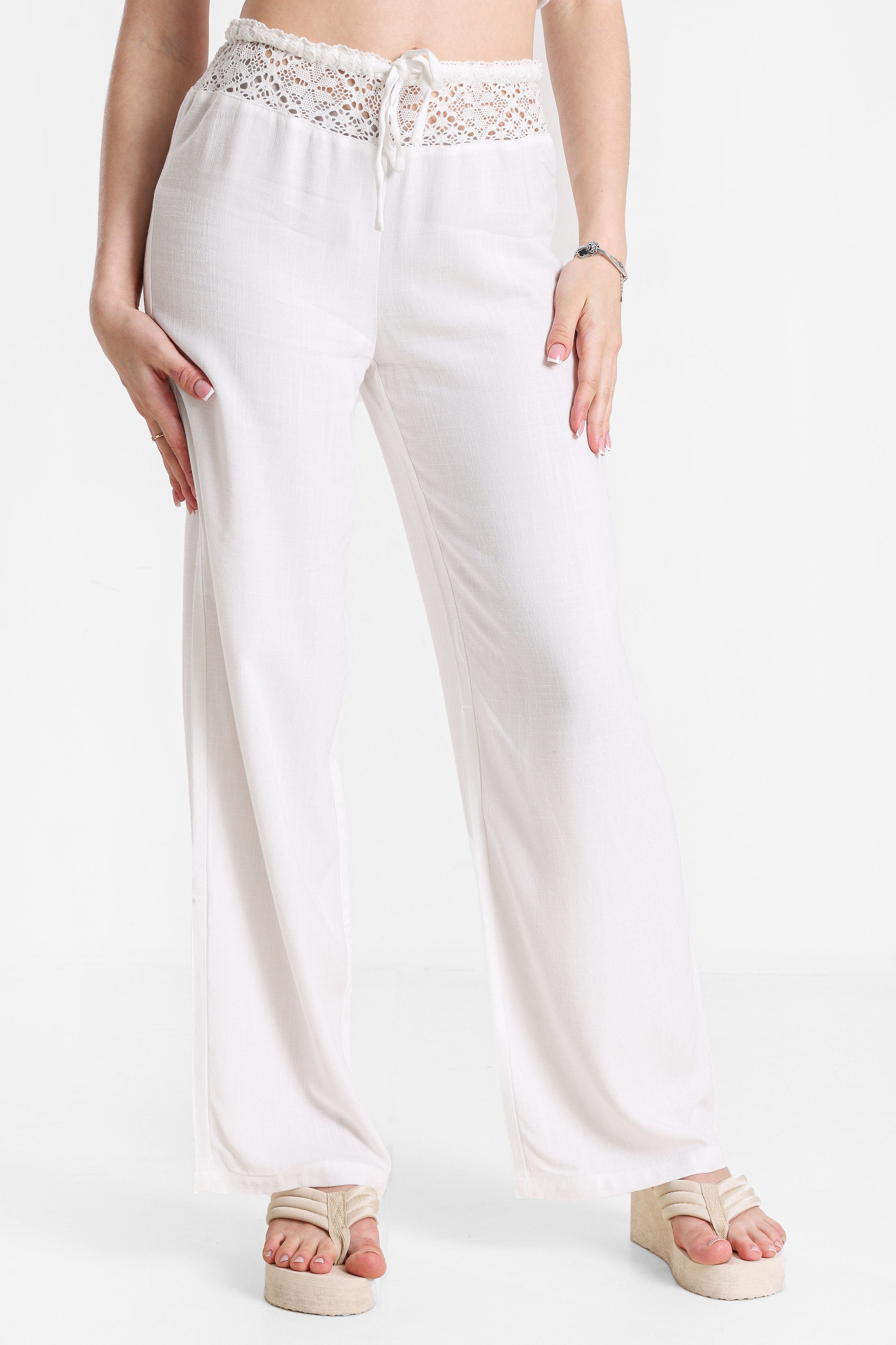Leinenhose - Offwhite