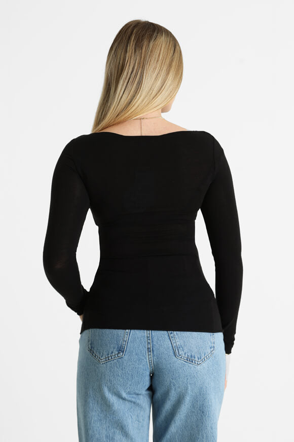 Langarmshirt - Schwarz