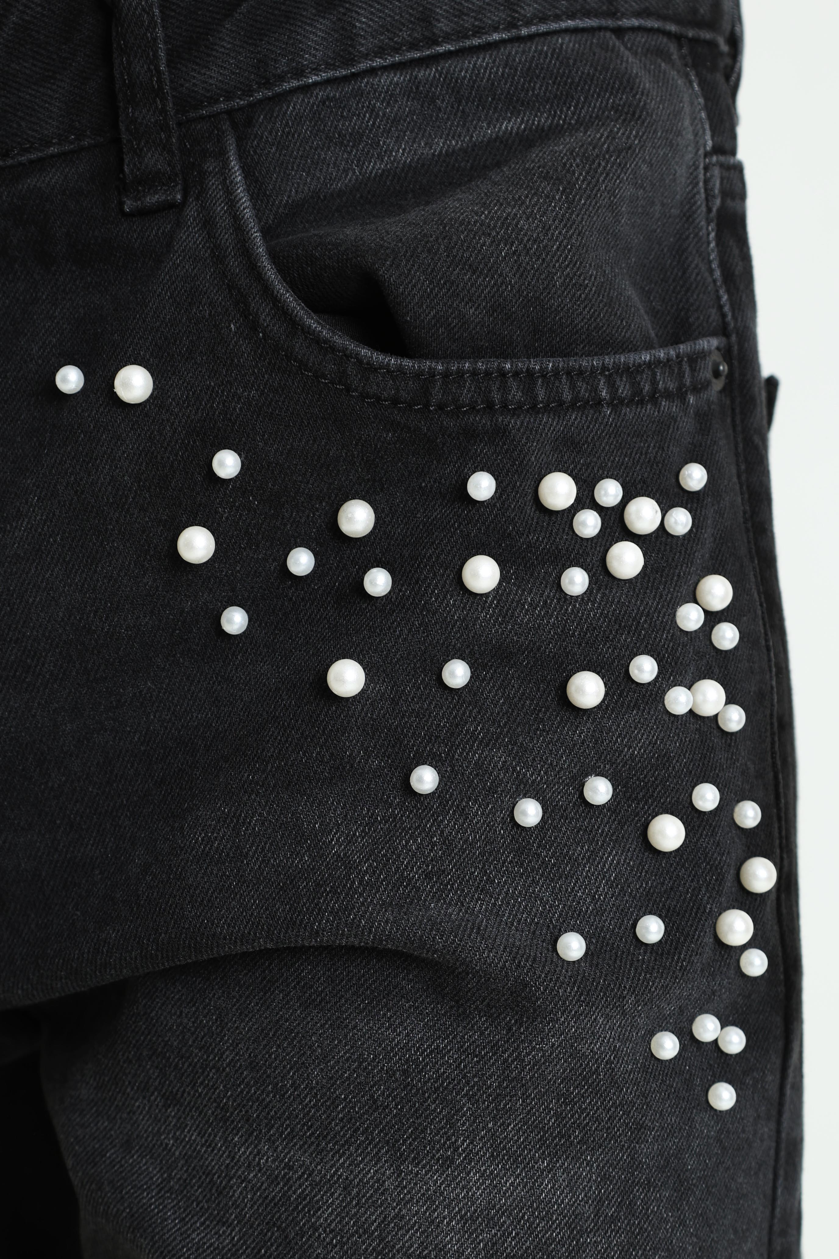 Loose fit jeans - Black denim