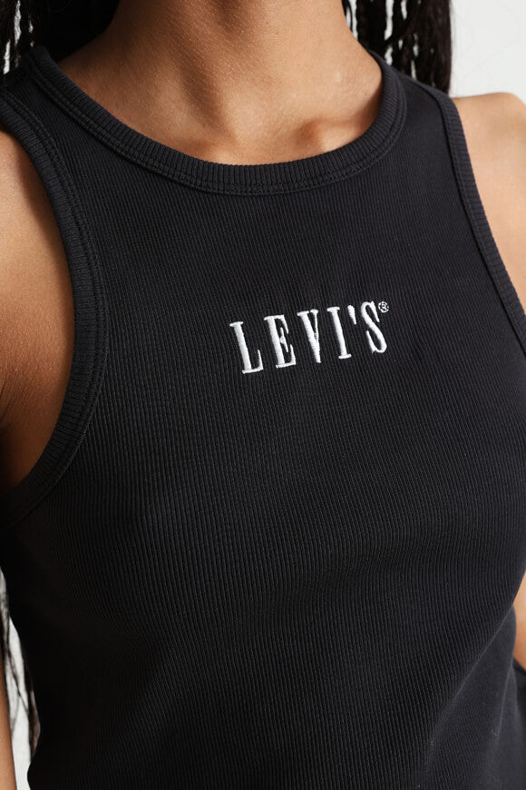 Geripptes Tanktop - Black
