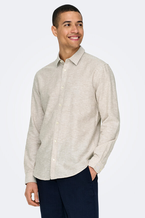 ONSCAIDEN Linen Shirt - Chinchilla