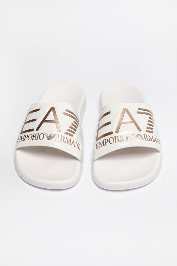 Mules - White + Gold