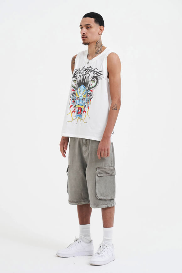 Medusa Drag Tanktop - White
