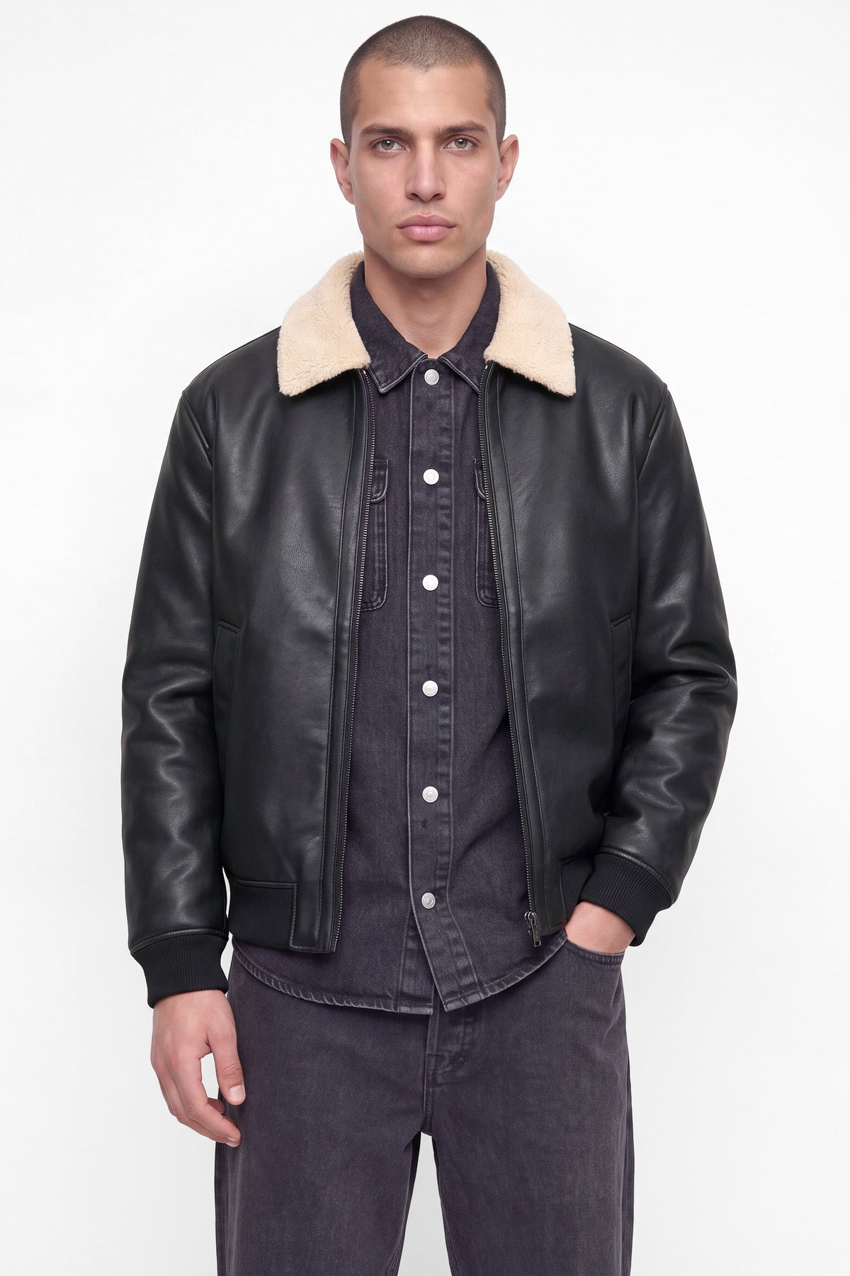 JPRBLULUKE giacca bomber foderata - Black