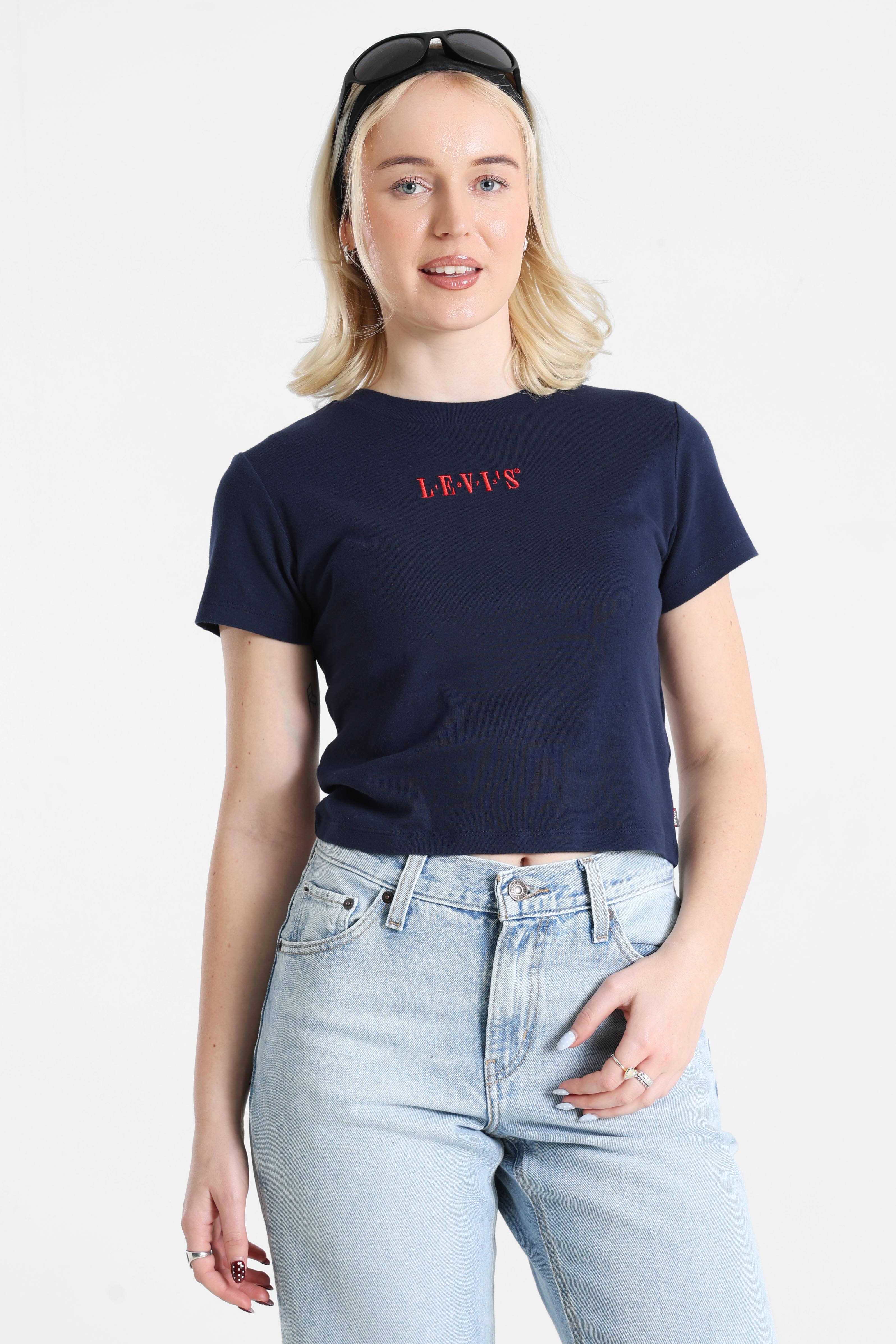 Crop T-Shirt - Navy Blazer