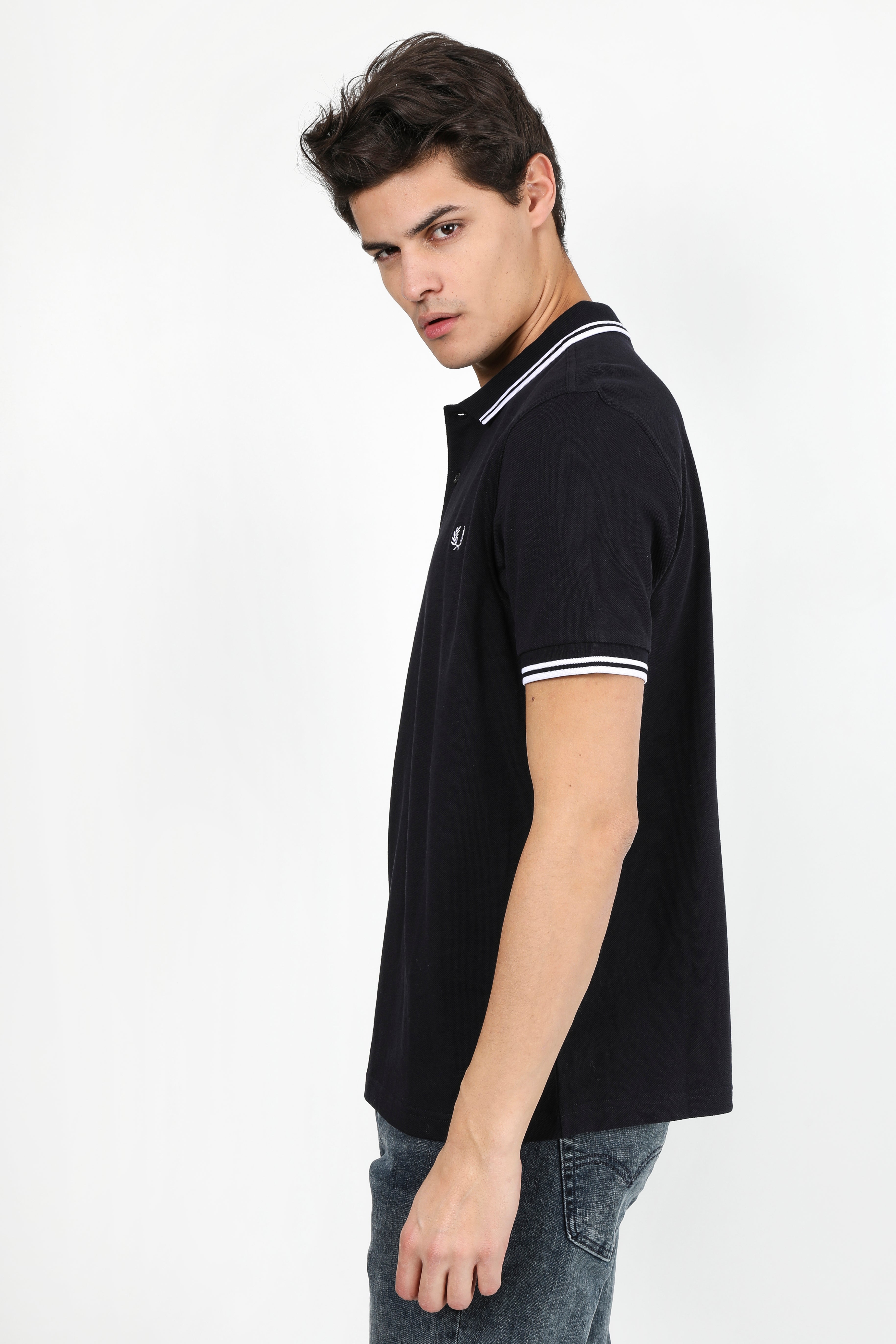 Polo - Navy + White