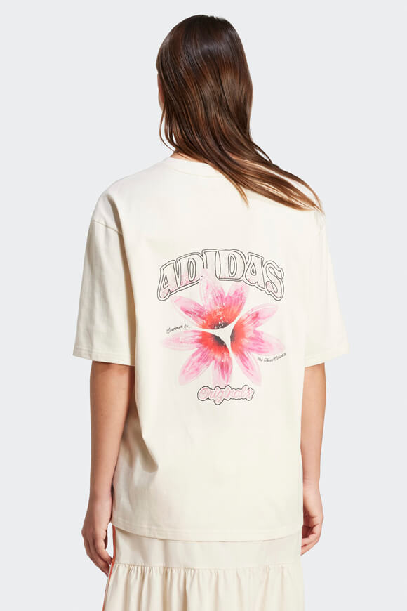 Summer Glow Graphic Oversize T-Shirt - Wonder White