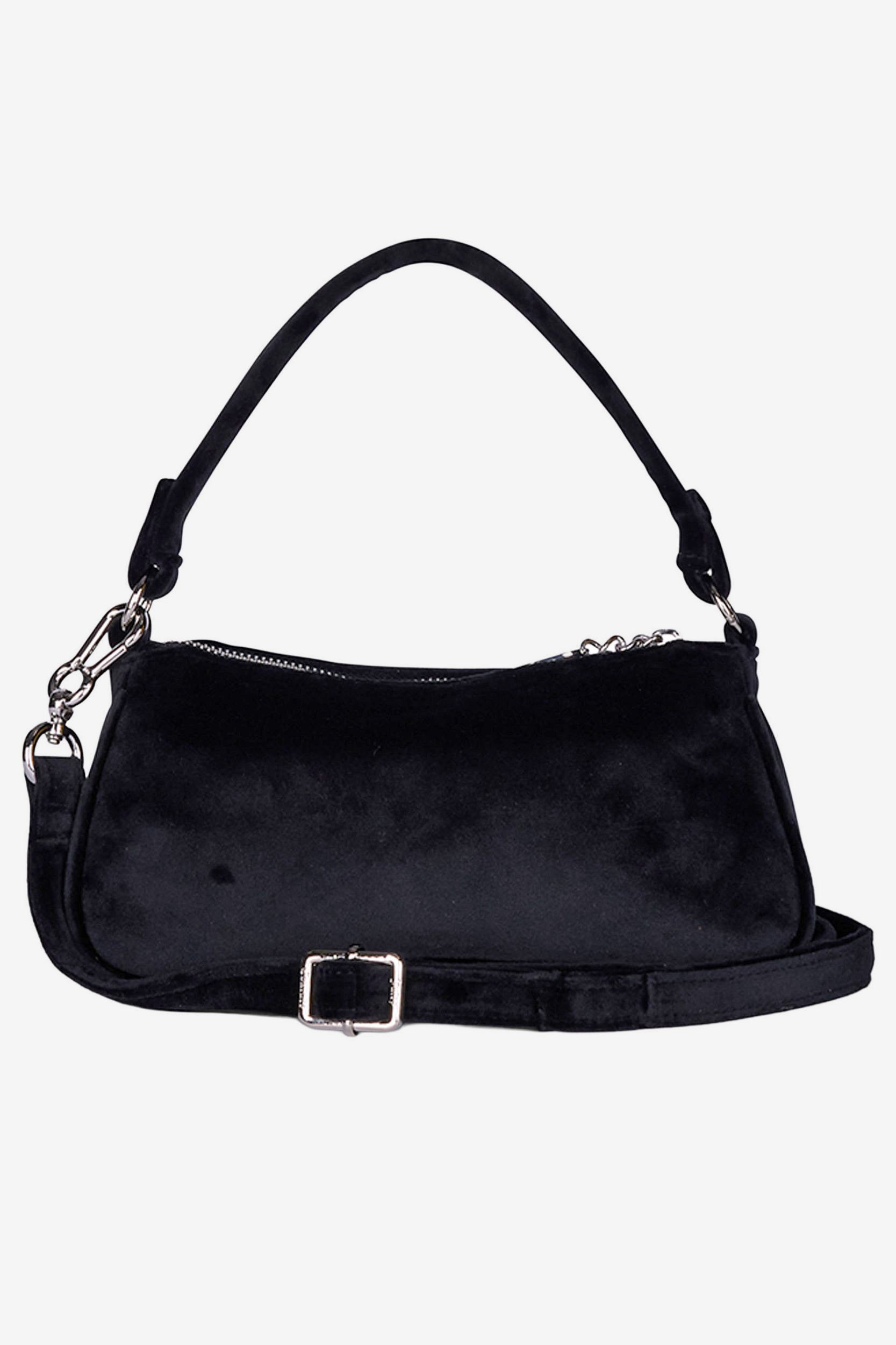 Kimberly sac à main et à bandoulière en velours - Black