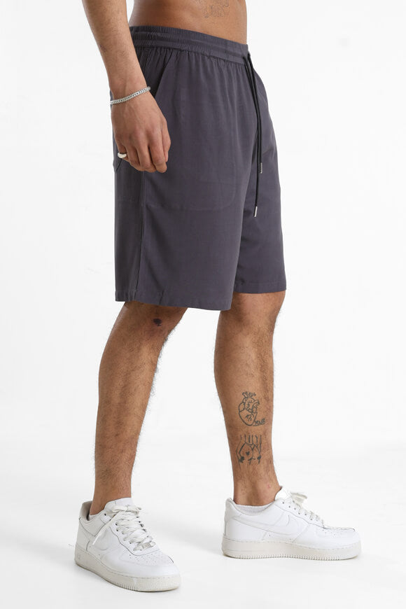 Short en tissu - Gris foncé