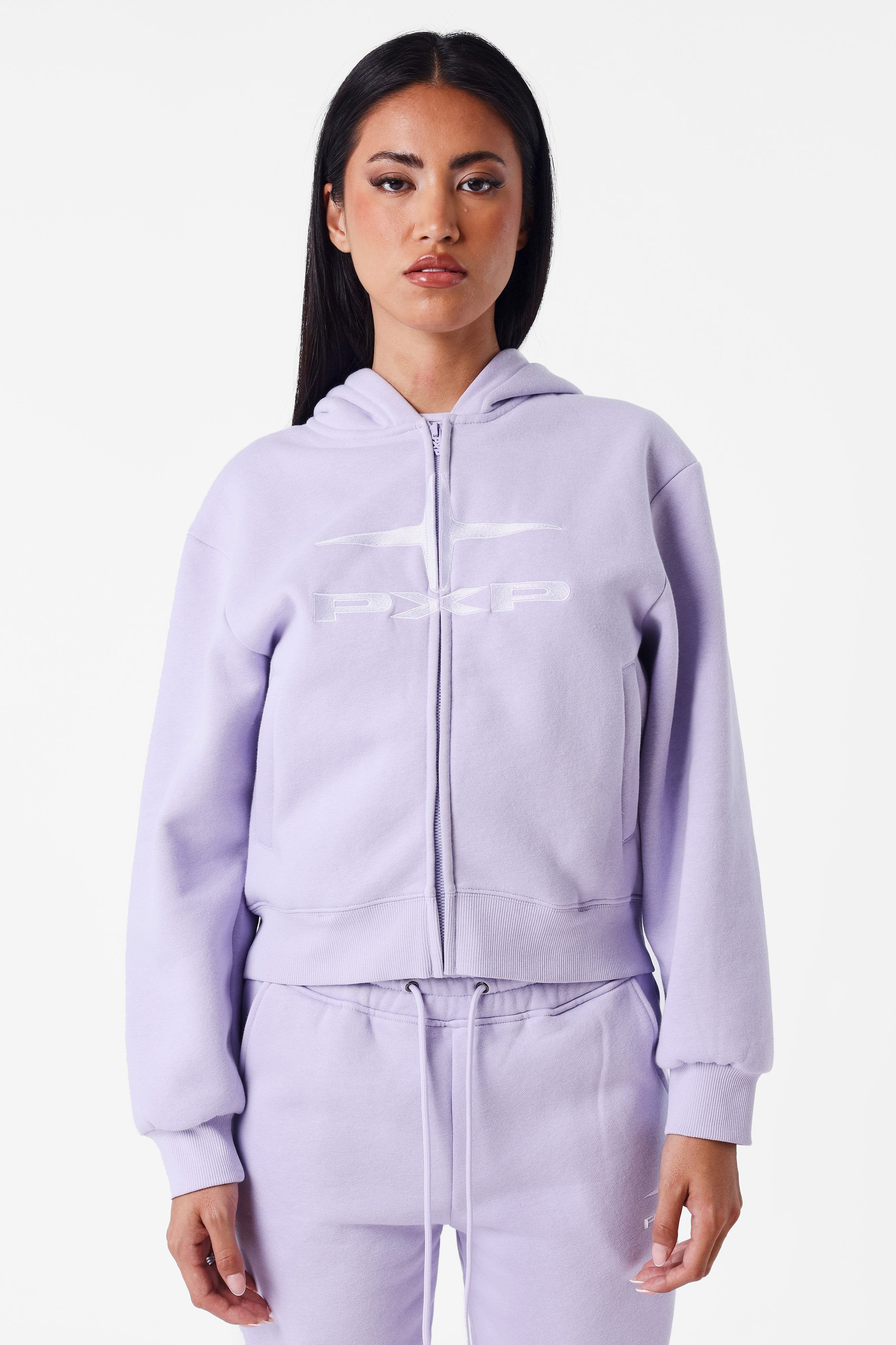 Kapuzensweatjacke - Violet