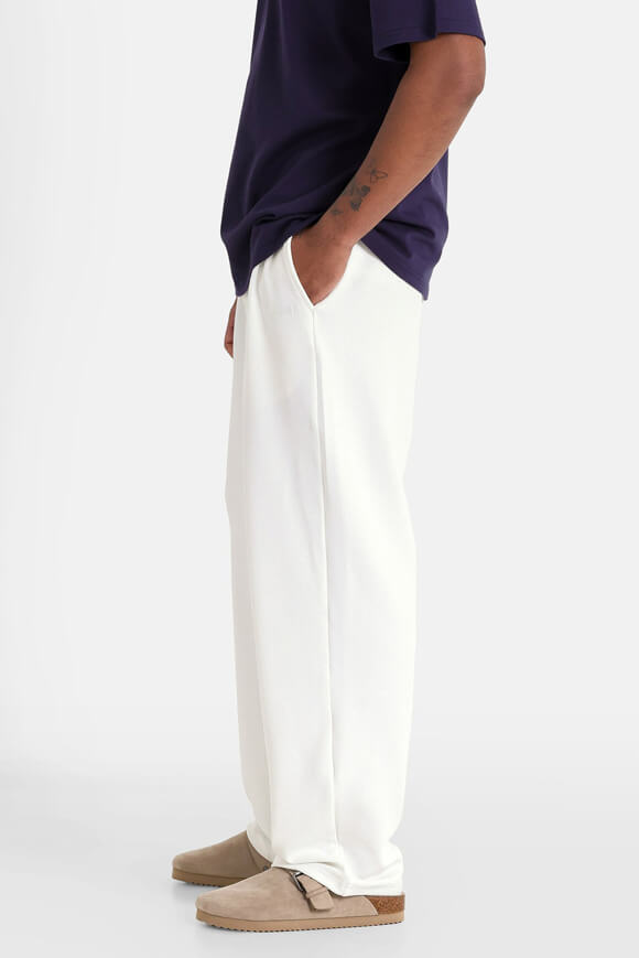 Hose aus Seersucker - Offwhite