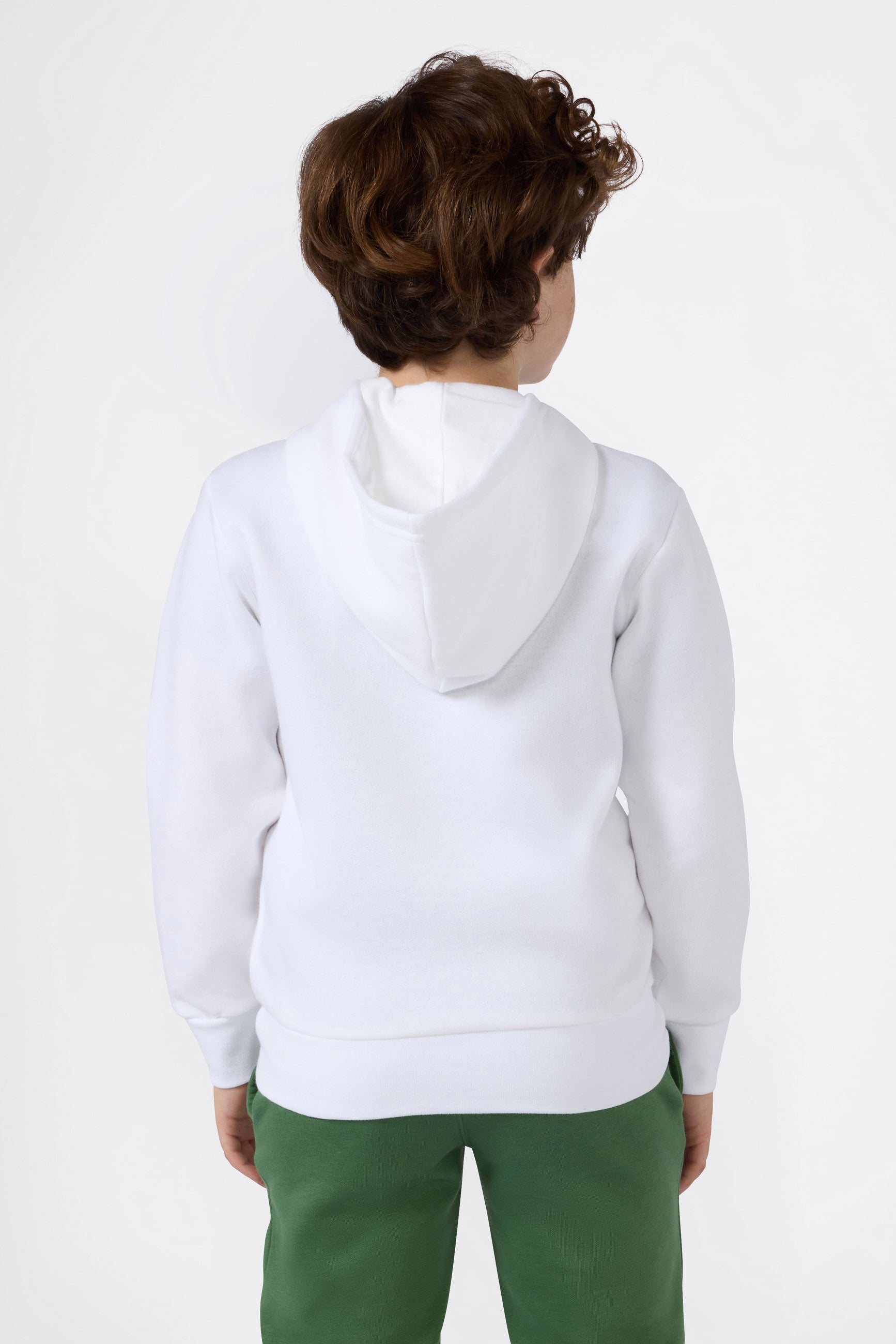 Hooded zip-up sweatshirt - White