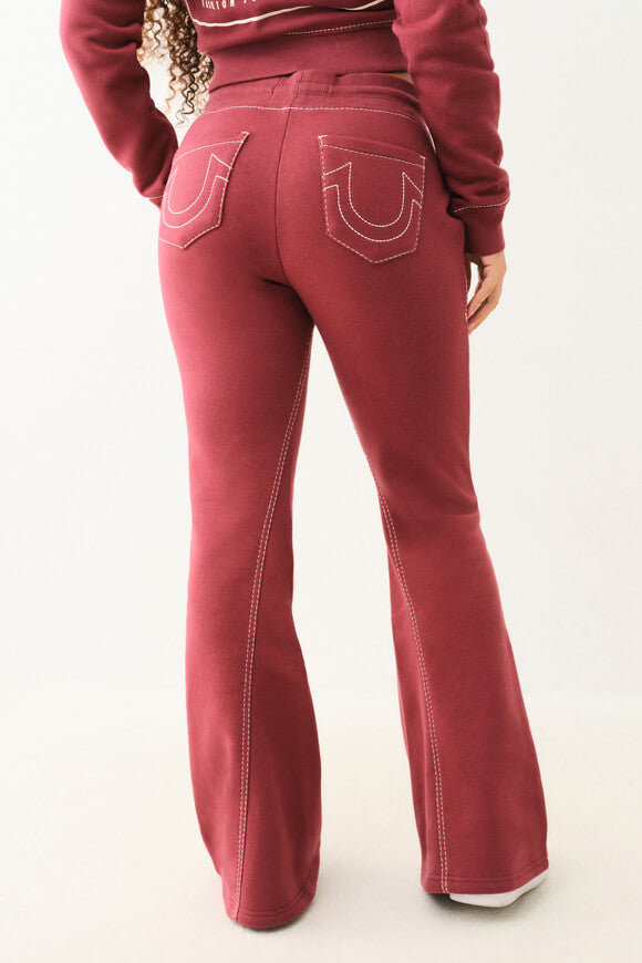 Pantalon sweat bootcut - Cordovan