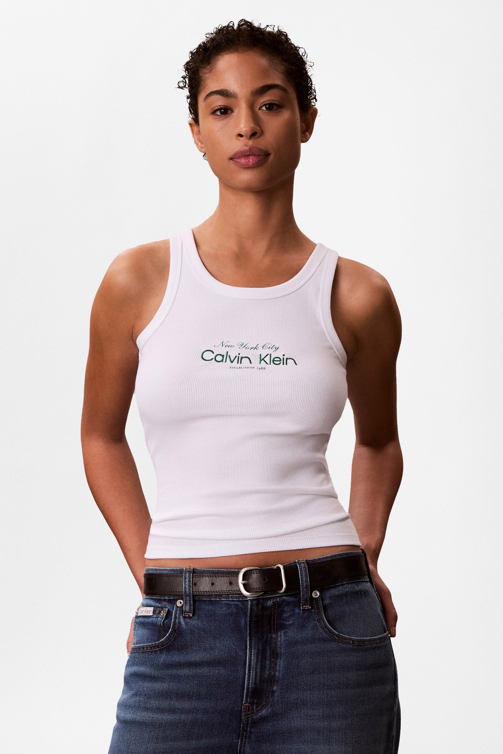 Débardeur côtelé - Bright White