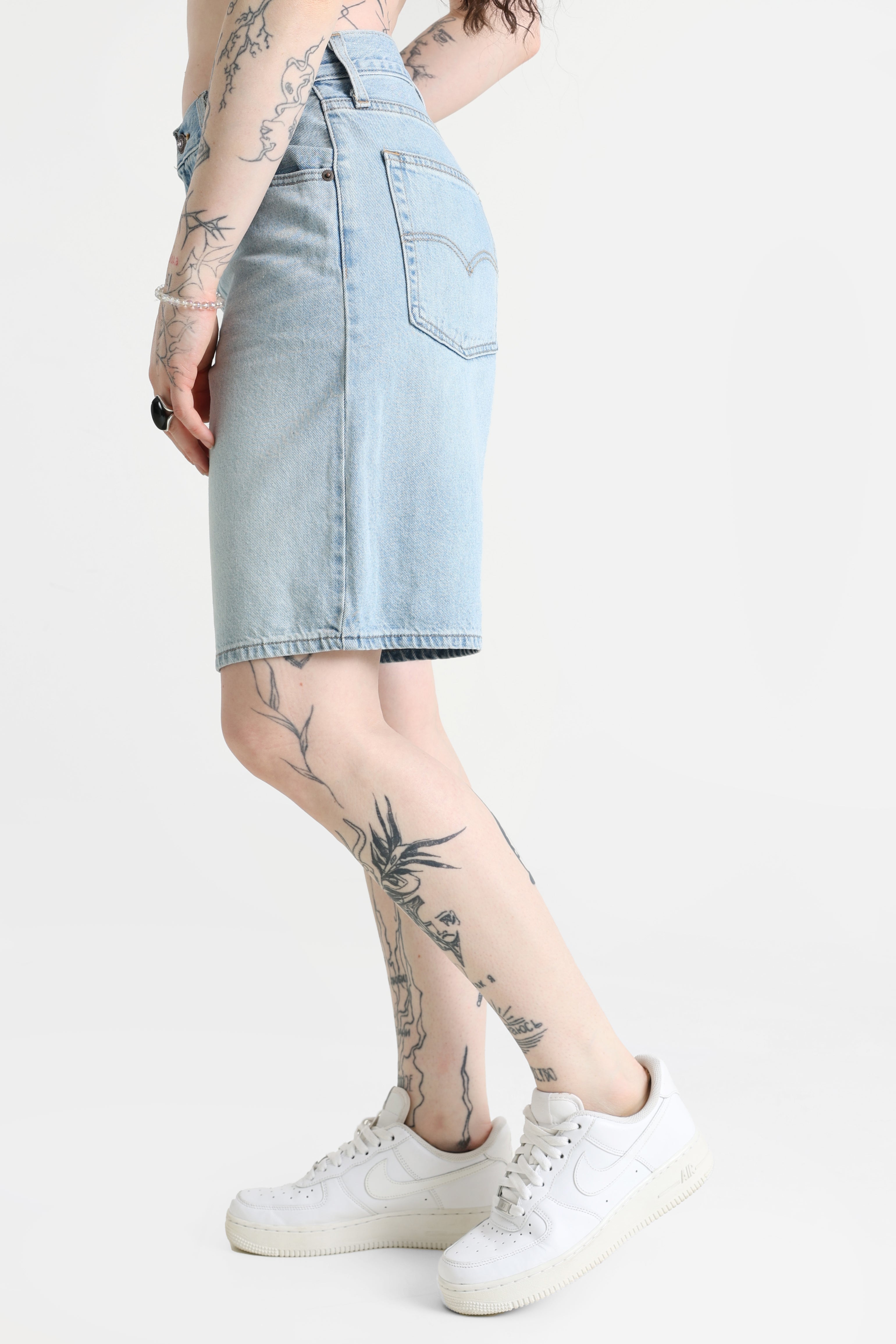 Jeansshorts - Light Blue Denim