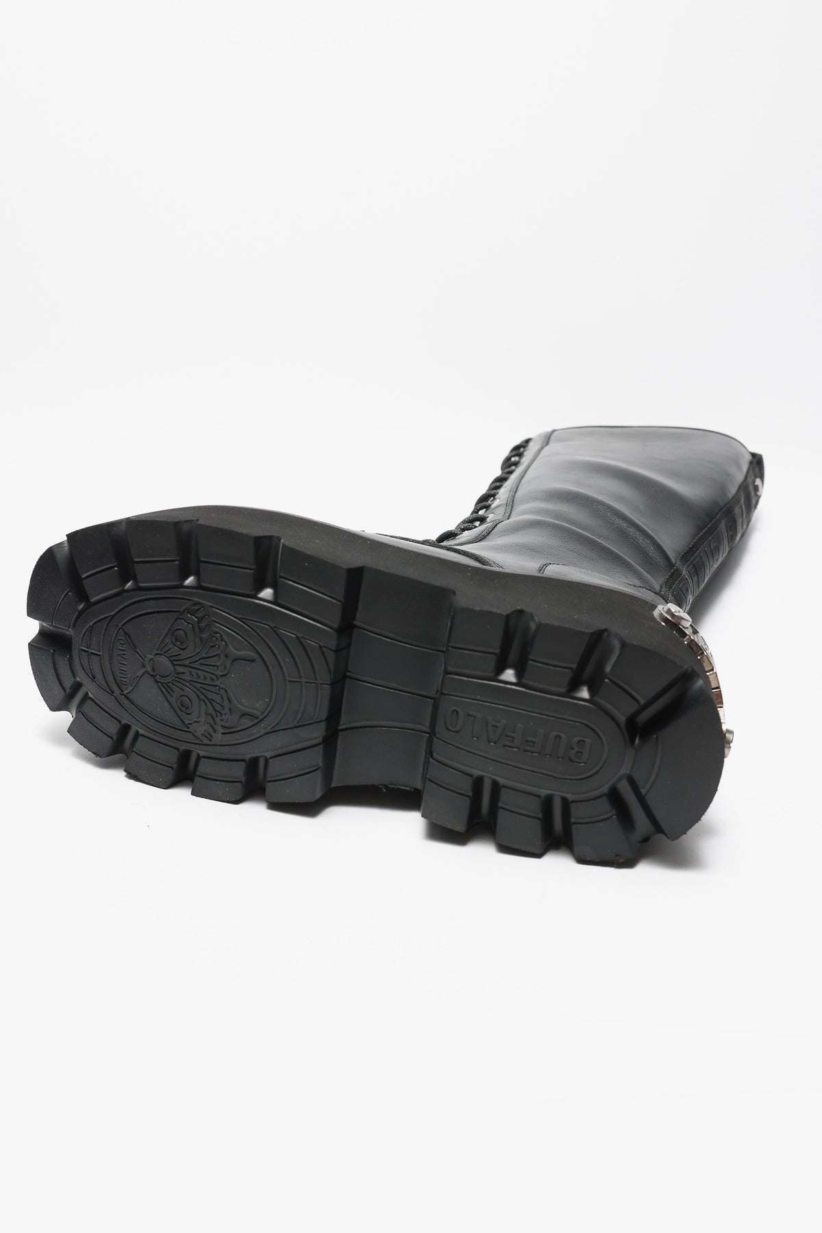 Vegan Brake Lace Up Plateau Winterstiefel - Black