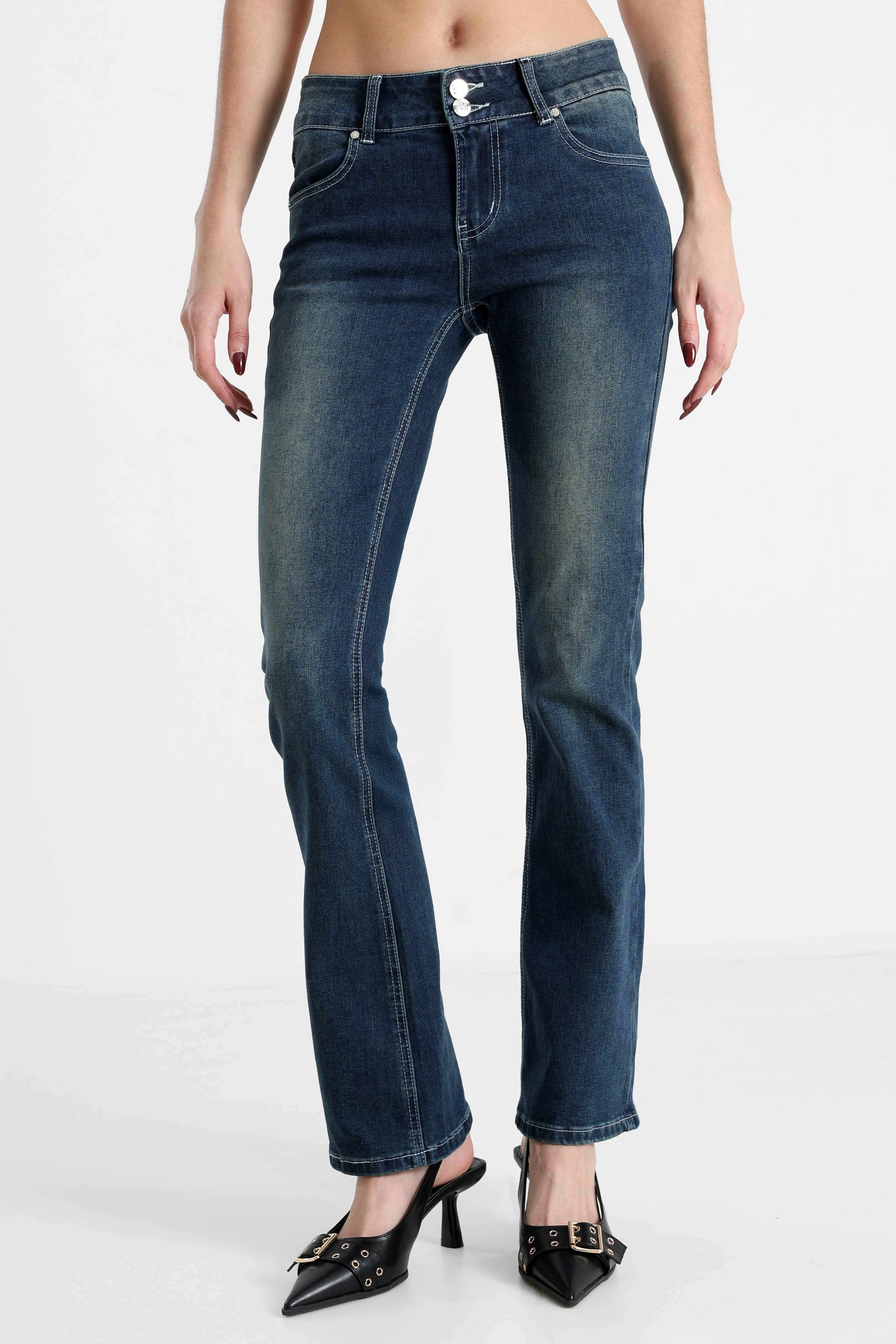 Jeans flare - Denim blu scuro