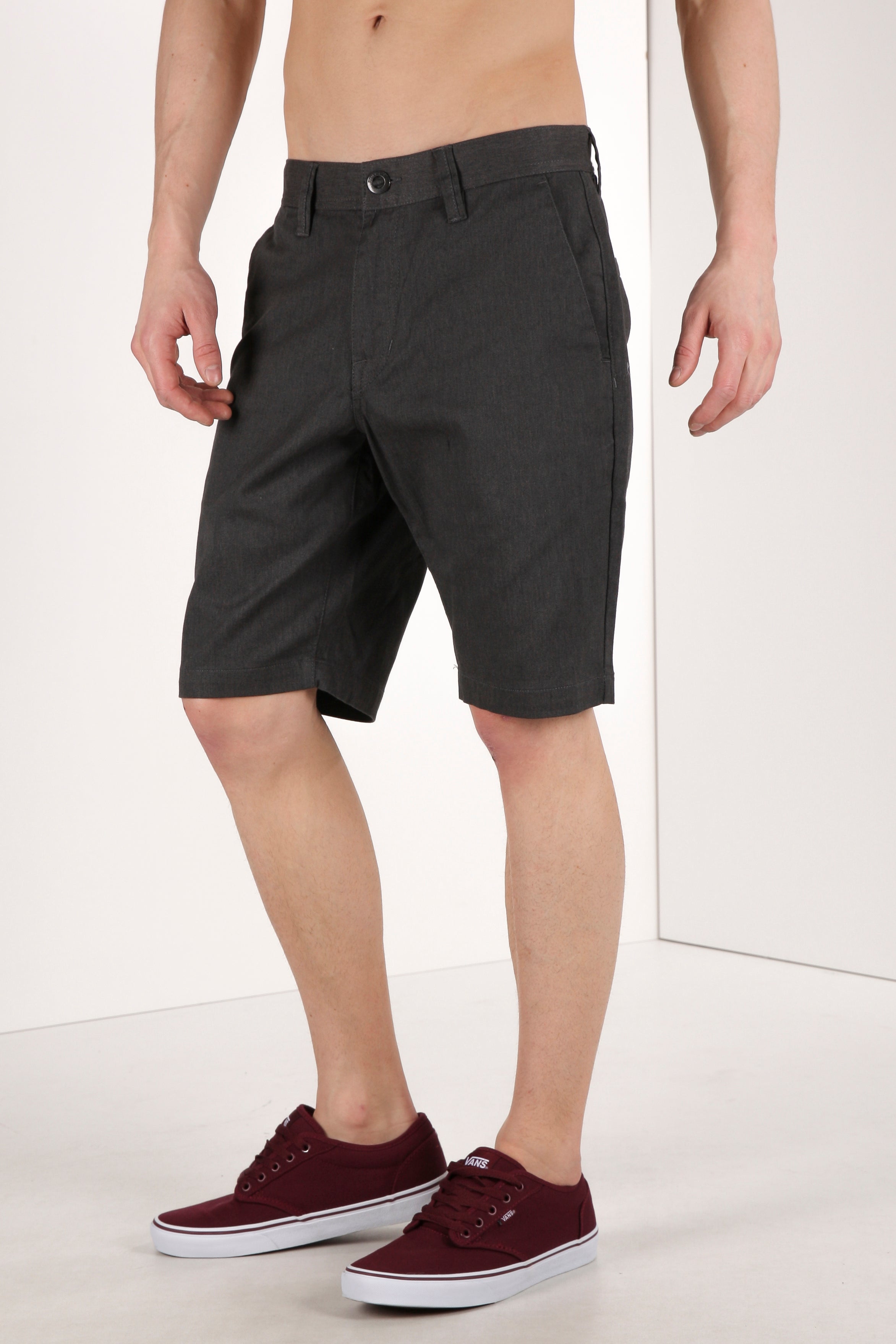 Chino shorts - dark gray mottled