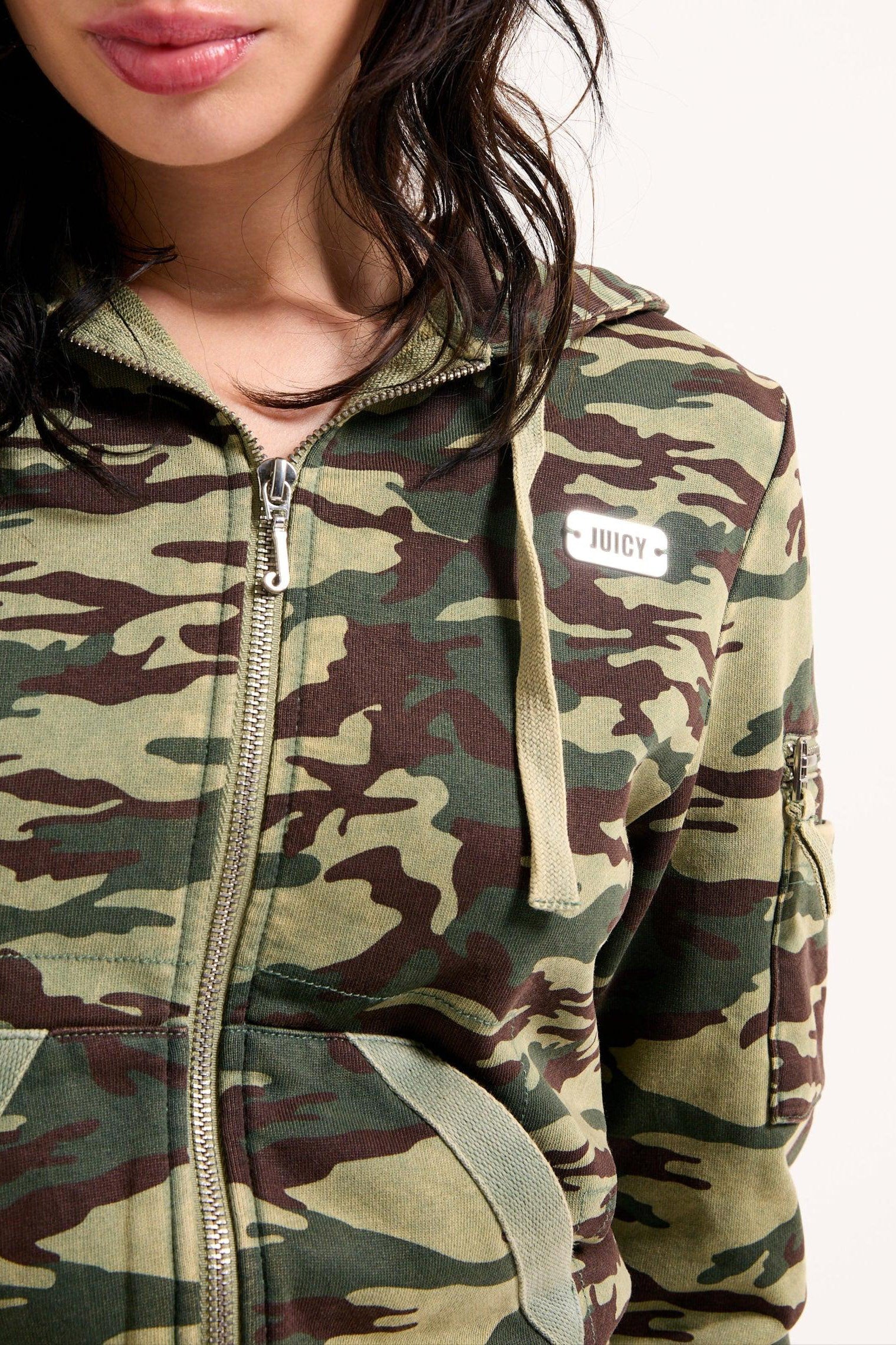 Badwater Kapuzensweatjacke - Green Camo