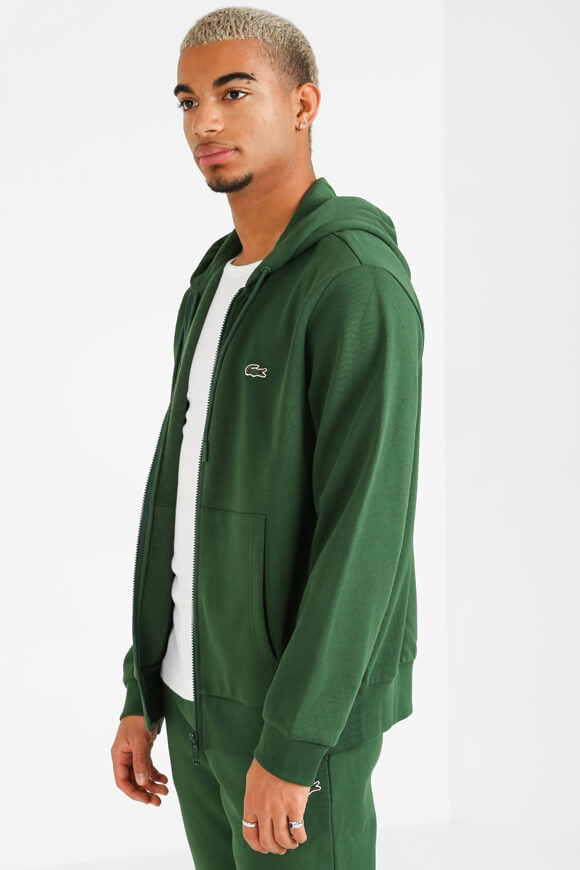 Hooded sweat jacket - green