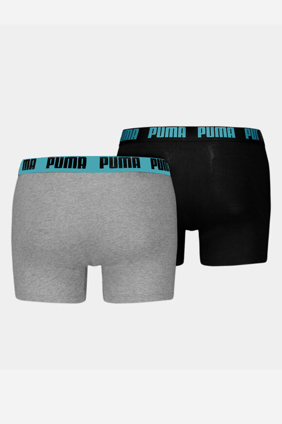 Confezione doppia di boxer - Grigio Melange + Blu Speed