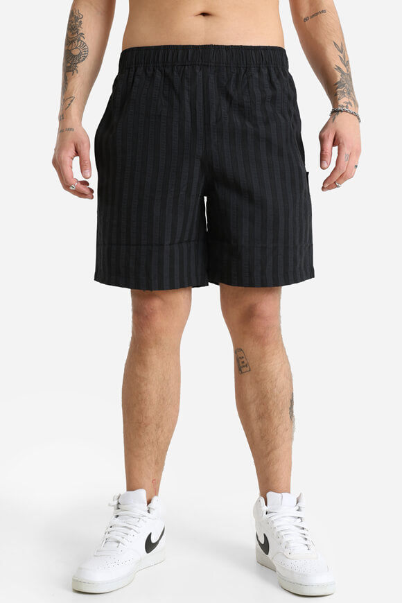 Pantaloncini in tessuto strutturato - nero