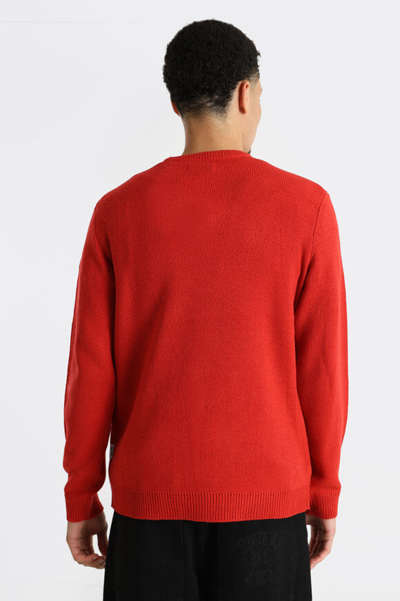 Knitted Christmas jumper - Pompeian Red