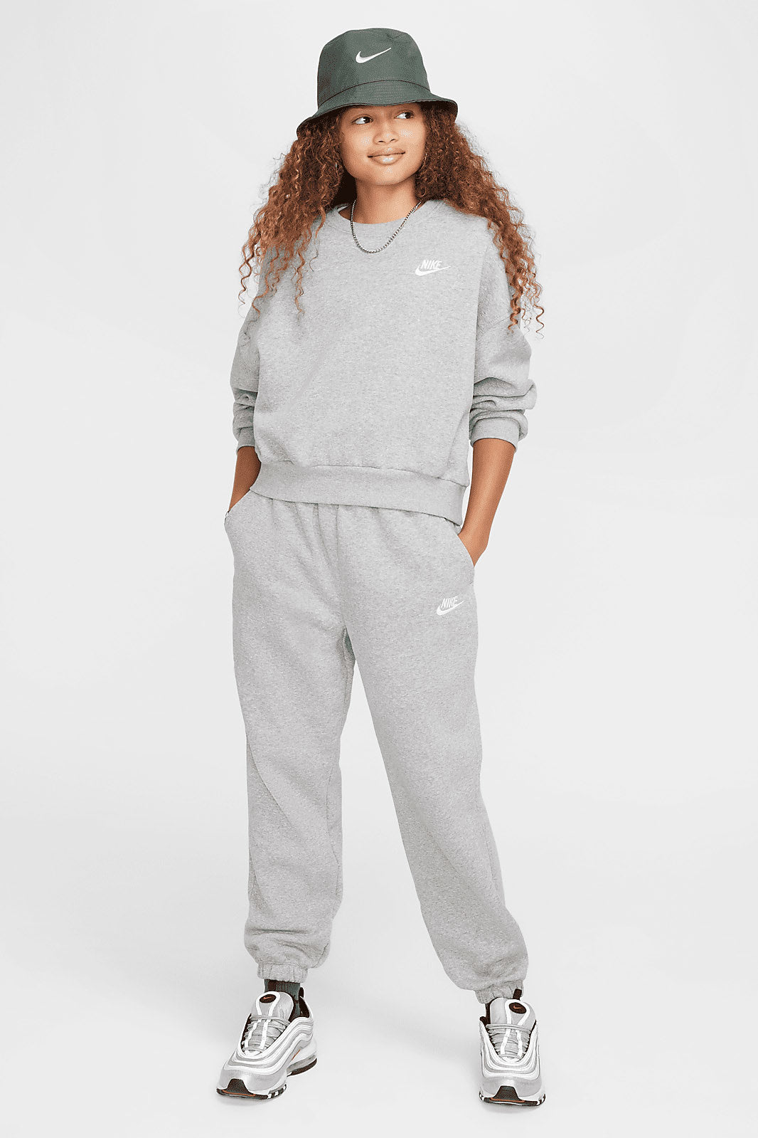 Felpa Sportswear Club Fleece ampia - Grey Heather