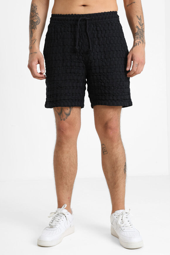 ONSTEL Strukturierte Stoffshorts - Jet Black