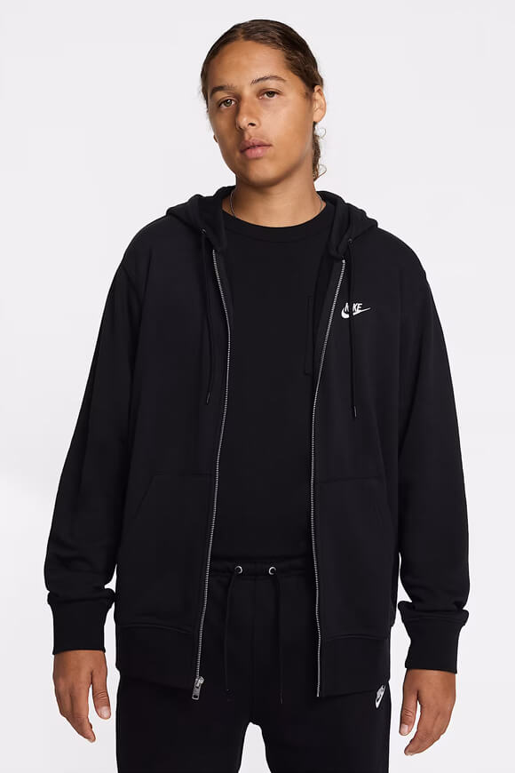 Hooded zip-up sweatshirt - Black