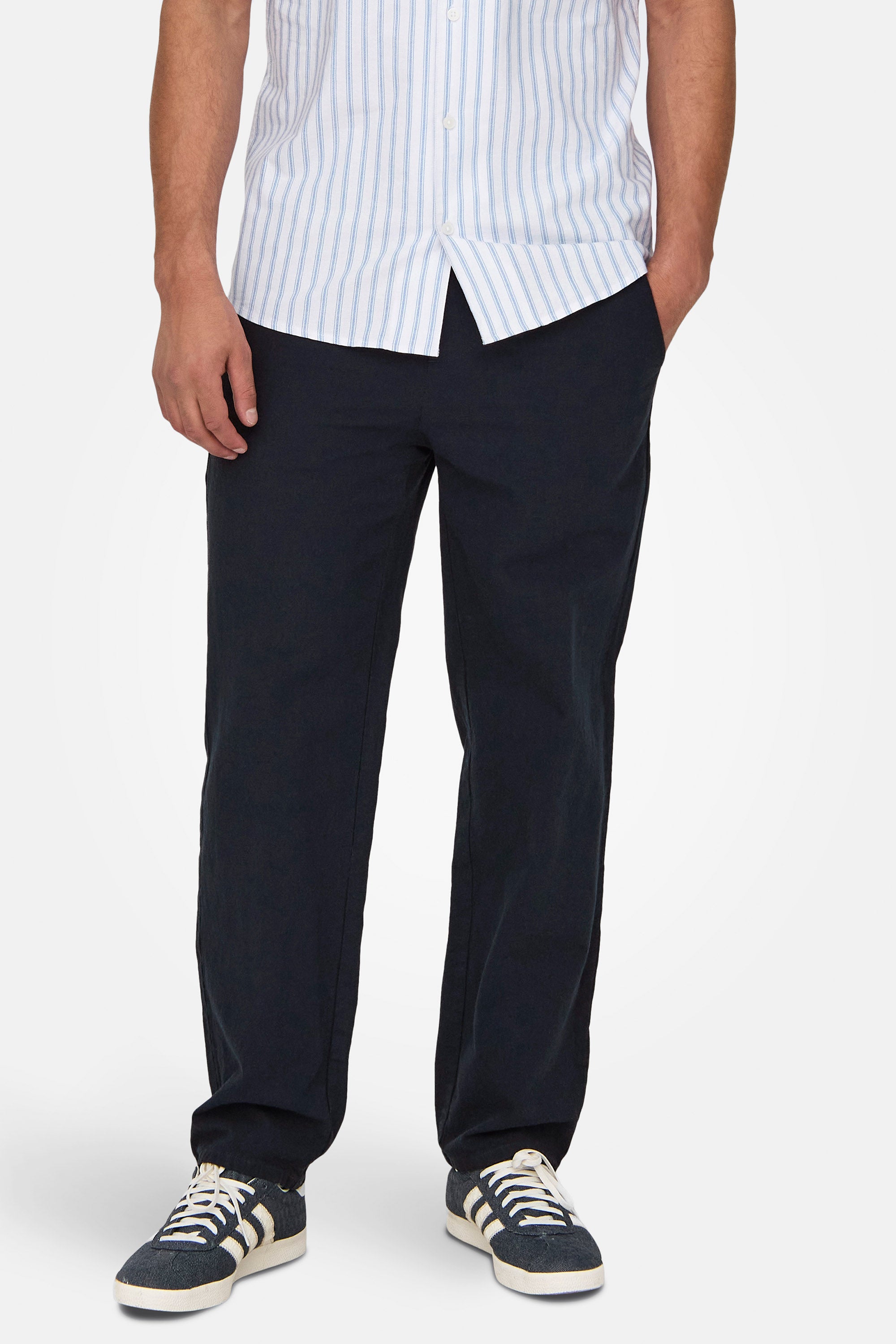 ONSSINUS Leinenhose - Dark Navy
