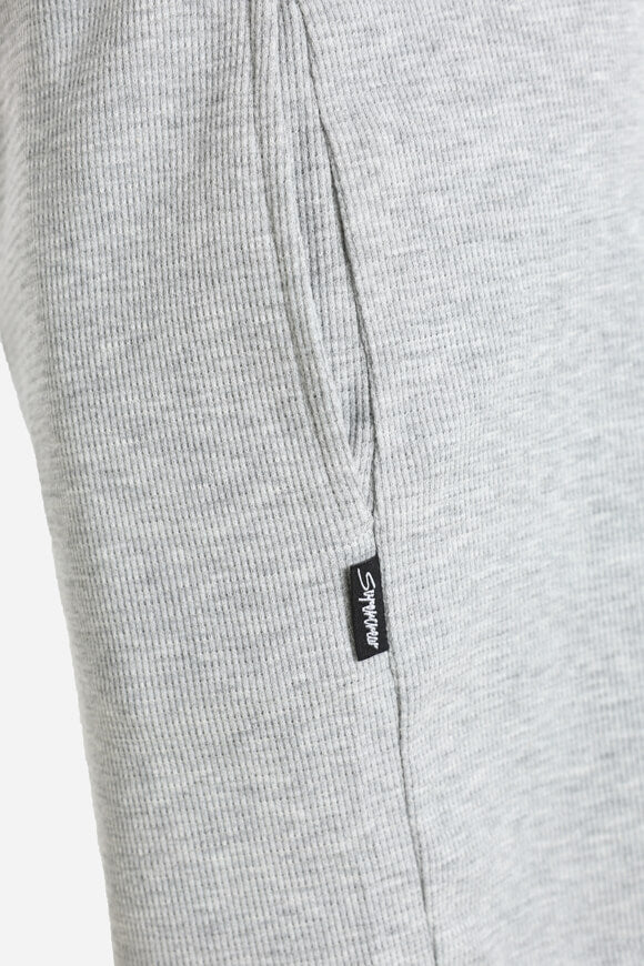 Structured fabric shorts - mottled gray