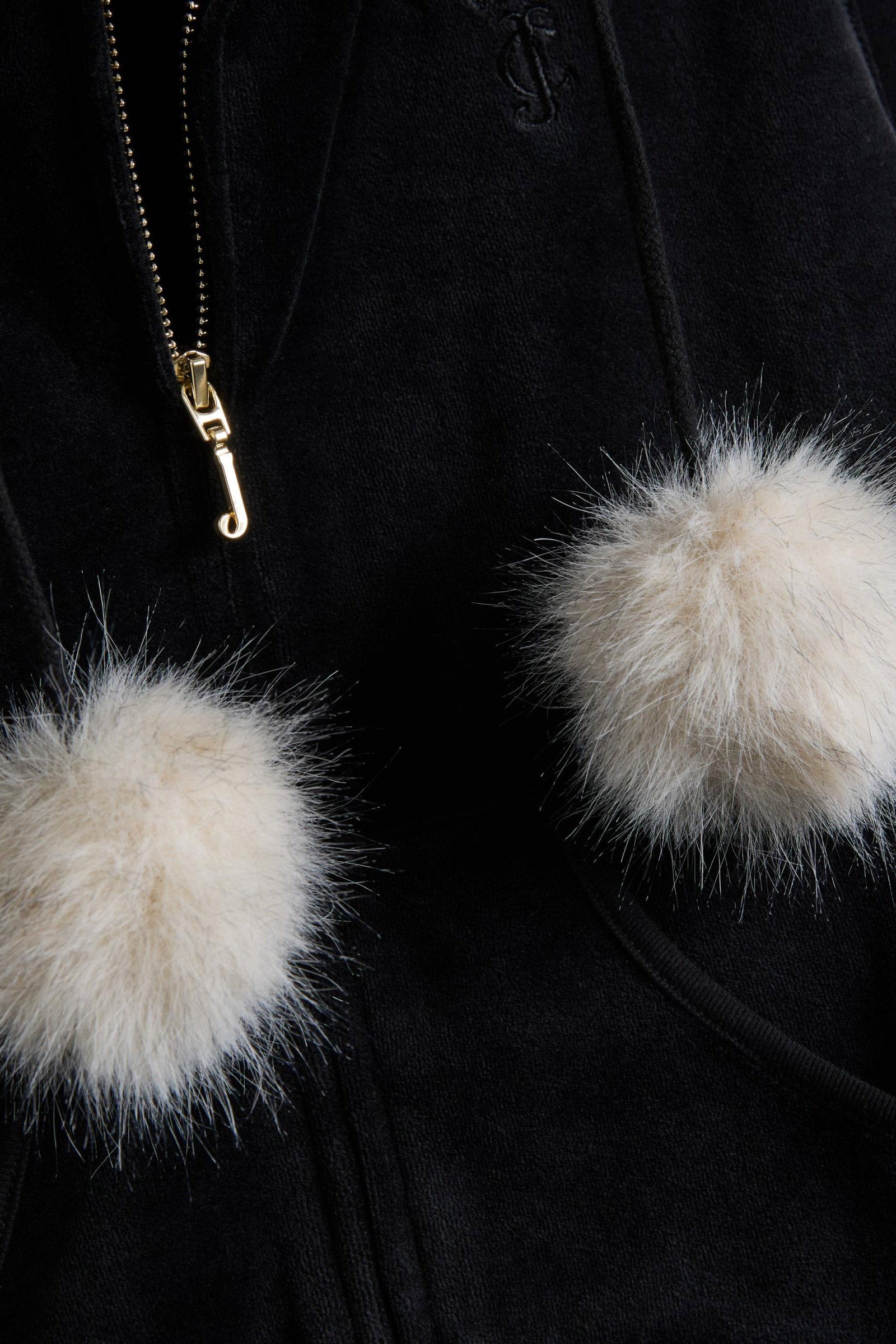 Veste crop en velours - Black