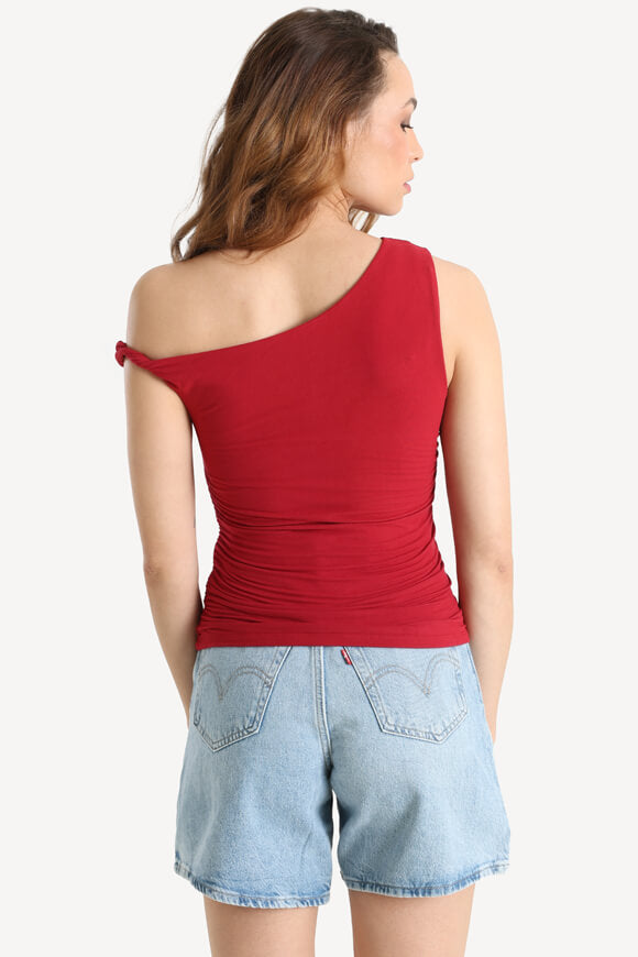 One Shoulder Crop Top - Rot