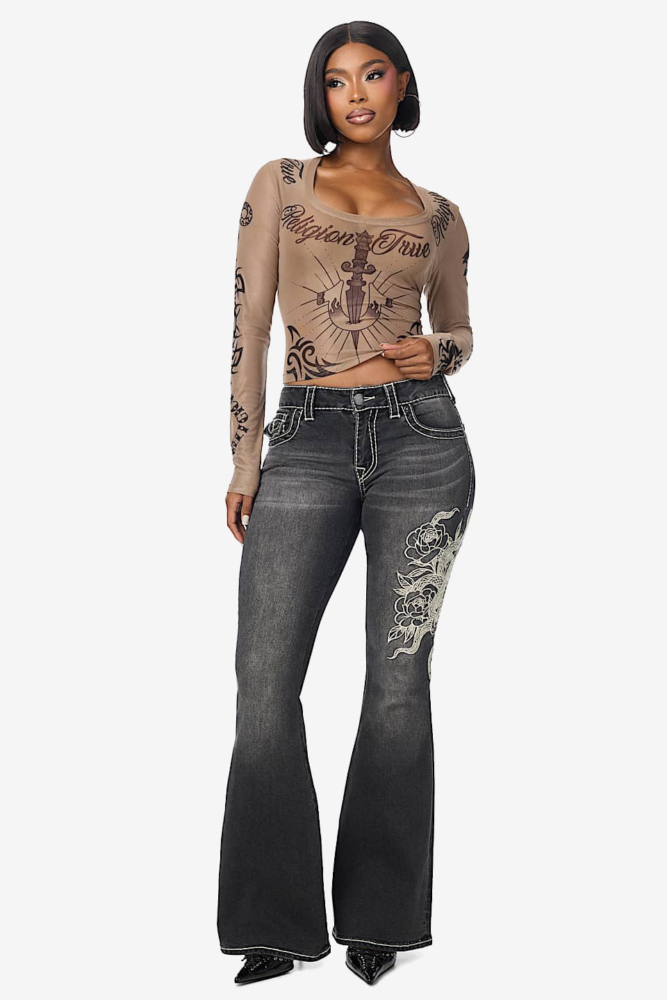Snake Charlie flare jeans - Night Signal