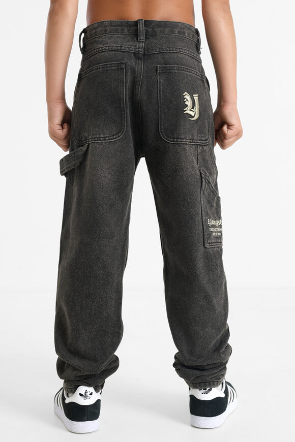 Baggy Fit Jeans - Used Schwarz