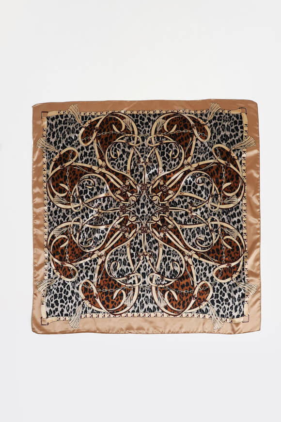 Shawl / Foulard - Brown + Beige