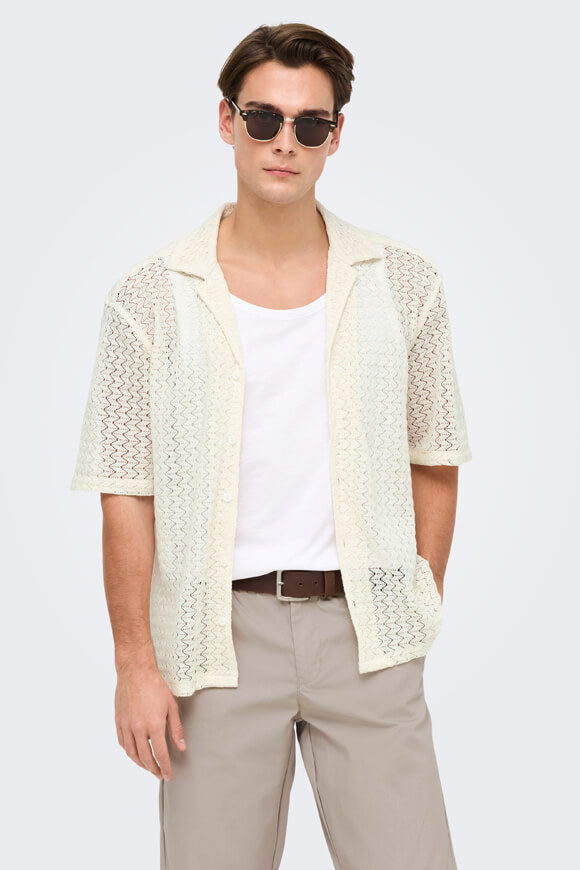 ONSNOVAK chemise en tissu structuré - Egret