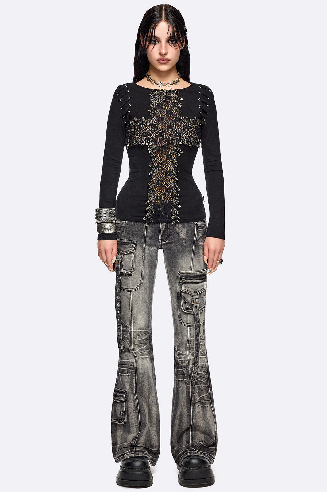 Camicia a maniche lunghe Dark Romance - Nero