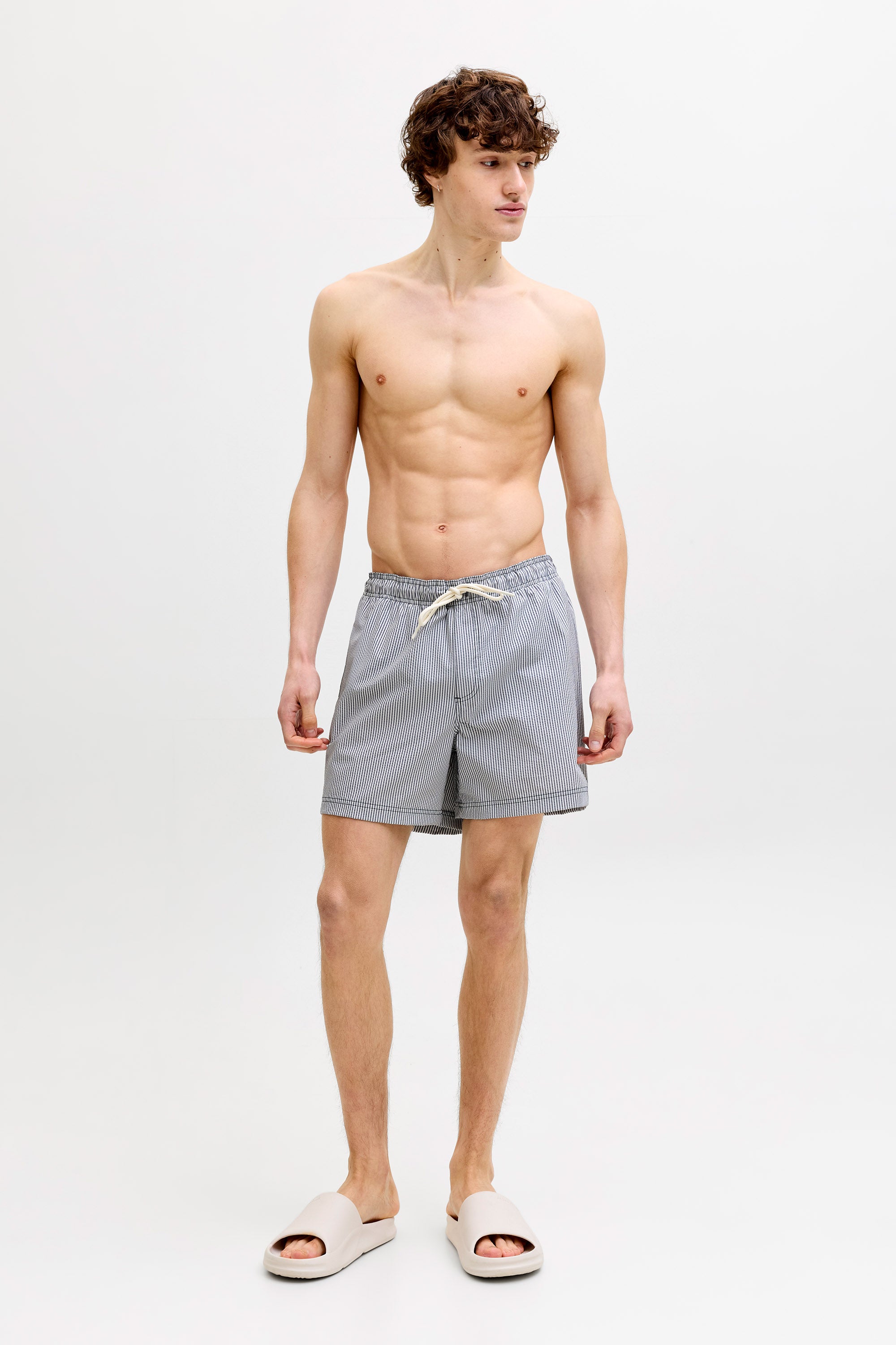 JPSTMAUI seersucker swim shorts - Navy Blazer