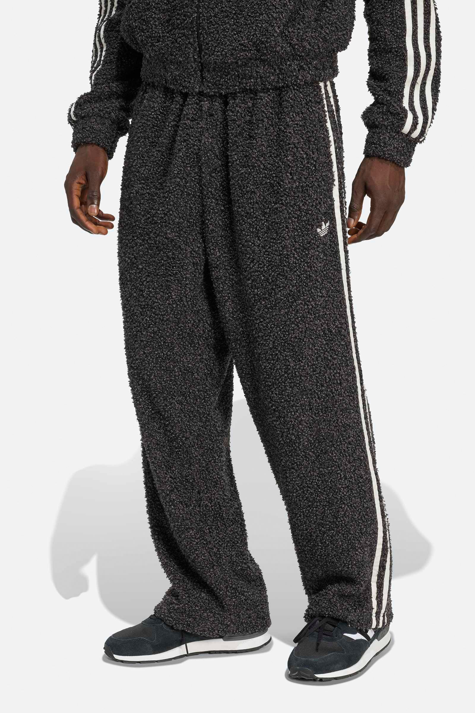 Pantaloni della tuta Firebird in bouclé peluche - Black