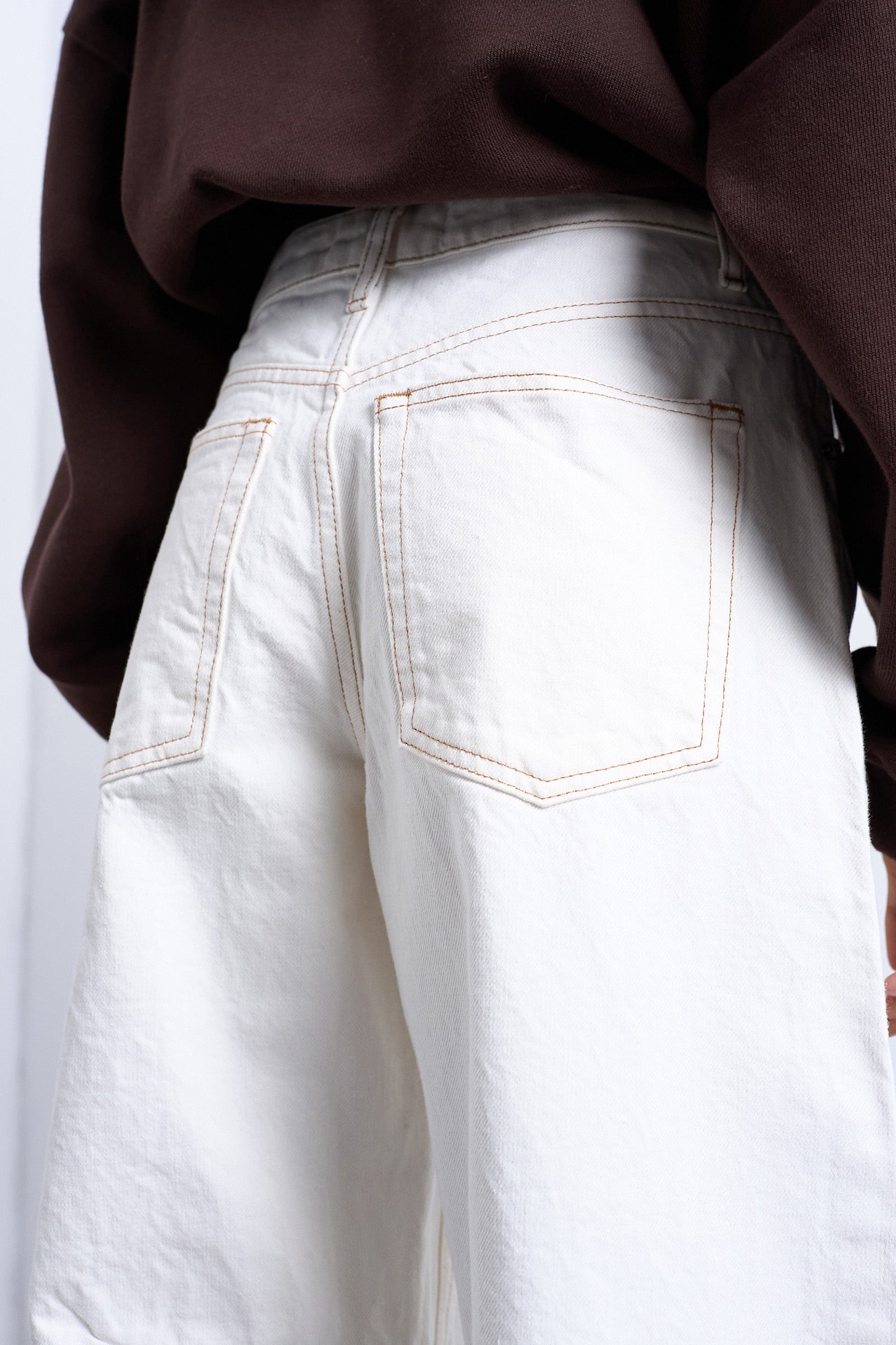 TSALMA Barrel Fit Jeans L32 - Bone White