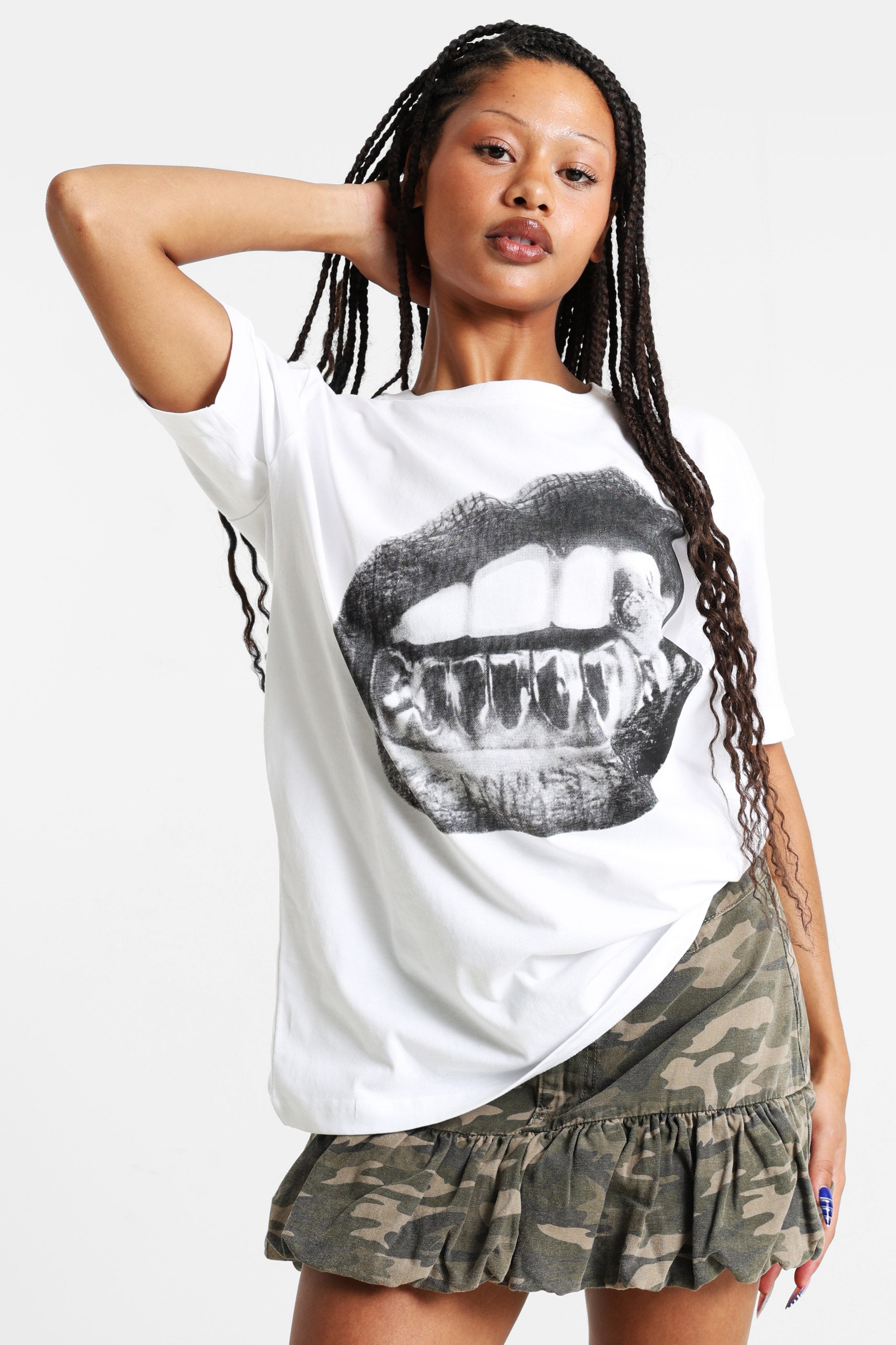 Oversize T-Shirt - Weiss