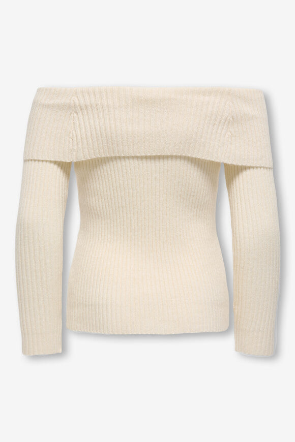 KOGKATIA pull off shoulder en tricot côtelé - Whitecap Gray Melange