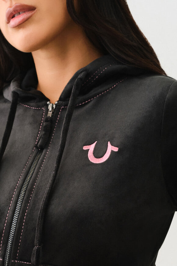 Samt Jacke - Jet Black
