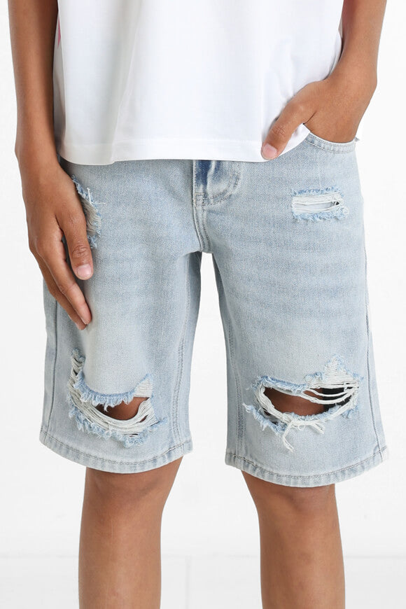Jeansshorts - Hellblau Denim