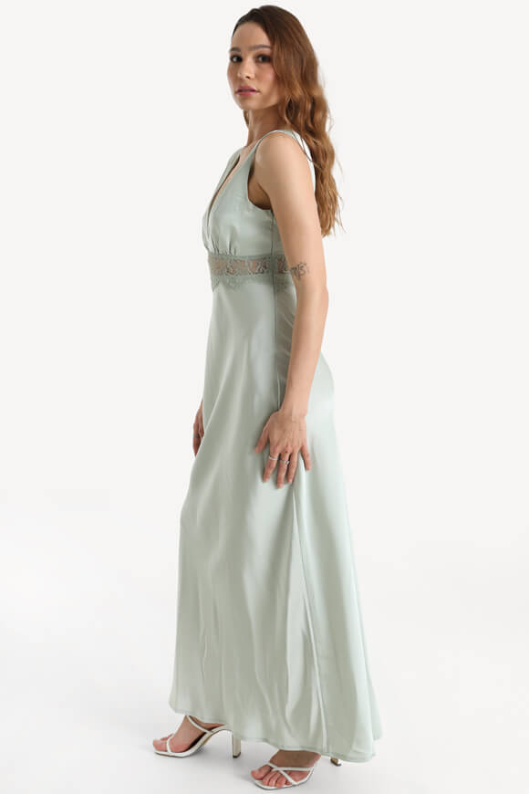 Maxi abito in raso - Salvia