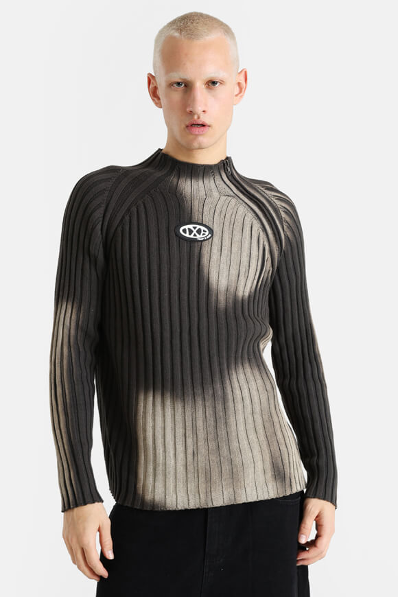 Pull en tricot - Olive + Beige